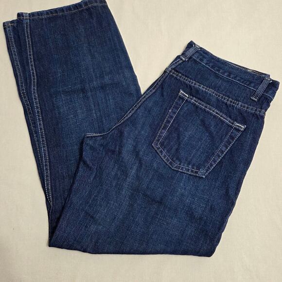 Old Navy Men's Straight Blue Jeans size 33x32 - Picture 2 of 5
